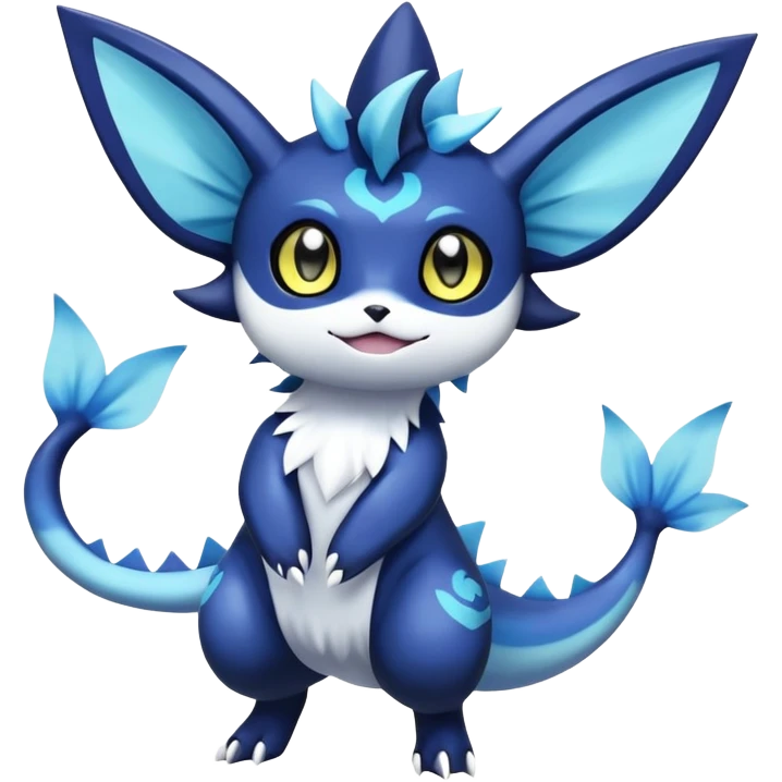 Noibat-Vaporeon-Meowstic-Umbreon-Fakémon-hybrid-creature (full body)  emoji
