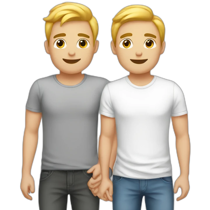 boyfriend love couple gay men white emoji