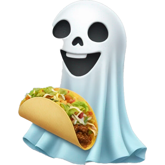 Ghost with a taco emoji