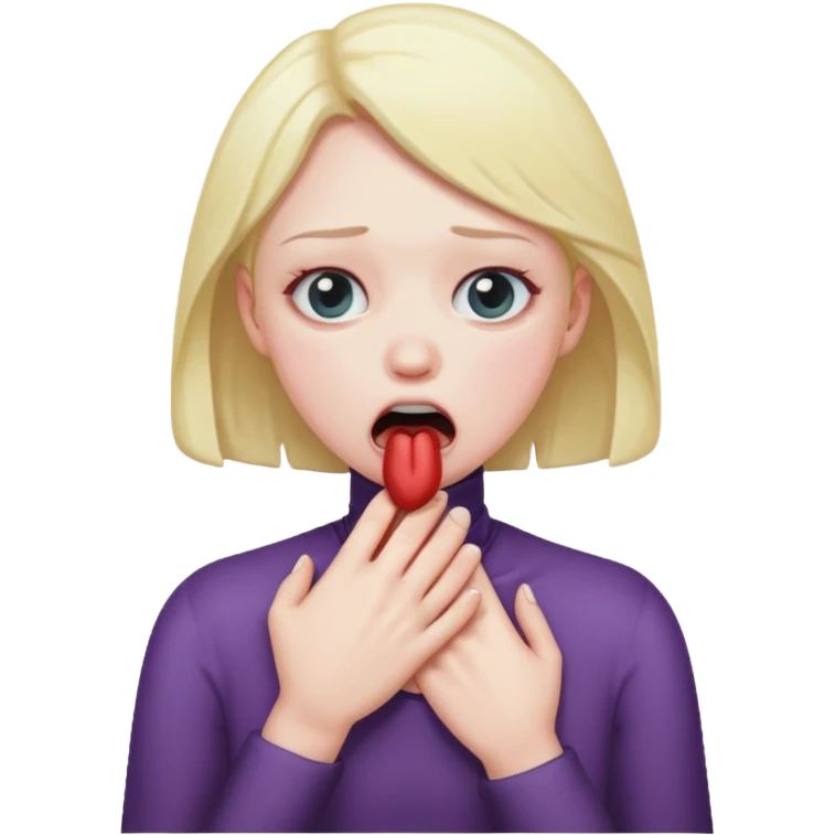 choking herself emoji