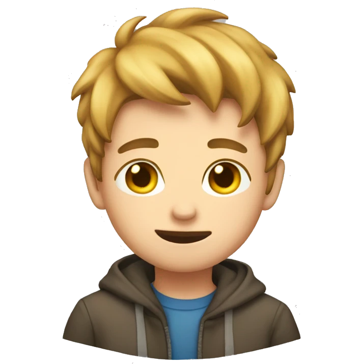 Boy mewying emoji