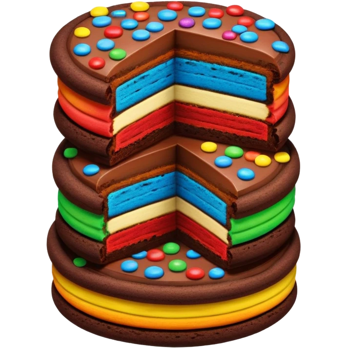 italian chocolate layer rainbow cookie emoji
