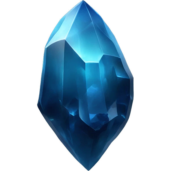Smooth piece of blue obsidian crystal emoji