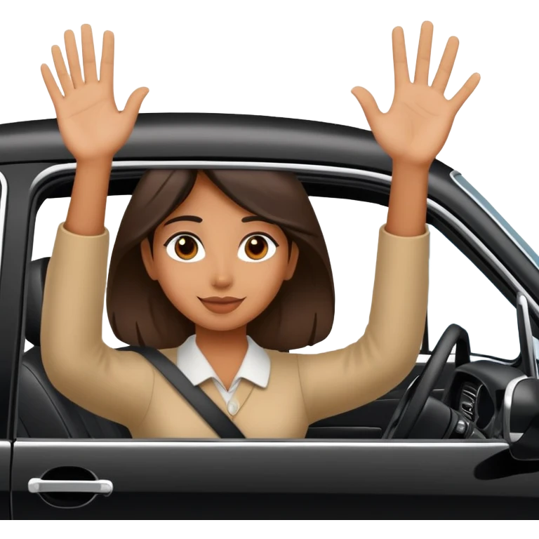 bengali girl waving in black car emoji