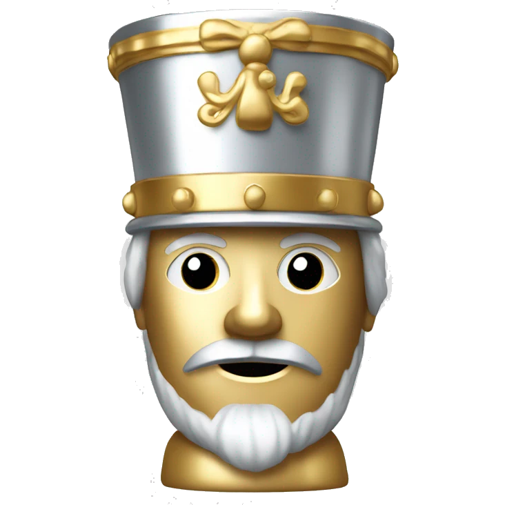 Silver and gold nutcracker  emoji