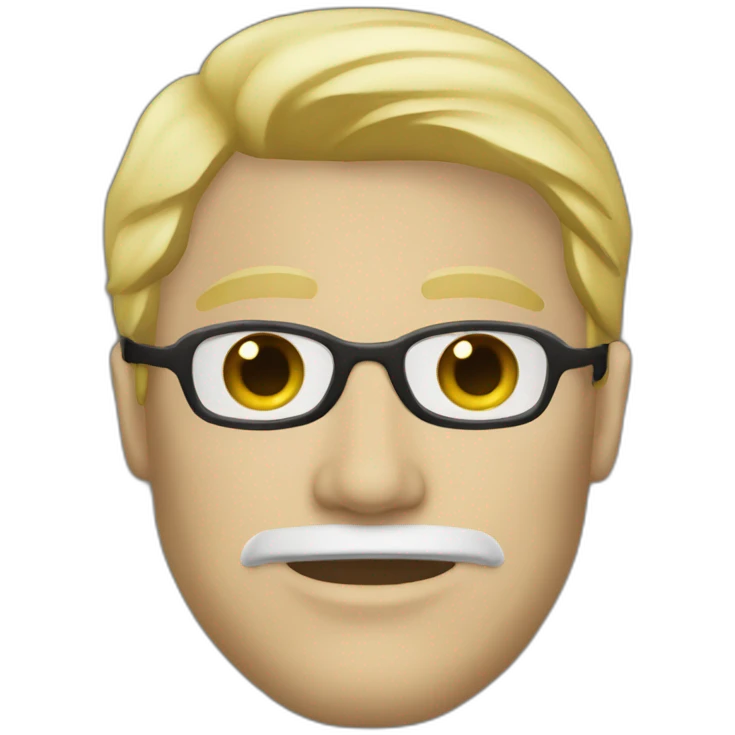 blonde man wearing anonymous mask emoji