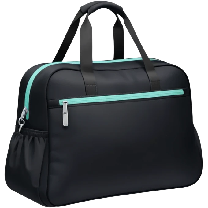Pastel black gym bag emoji