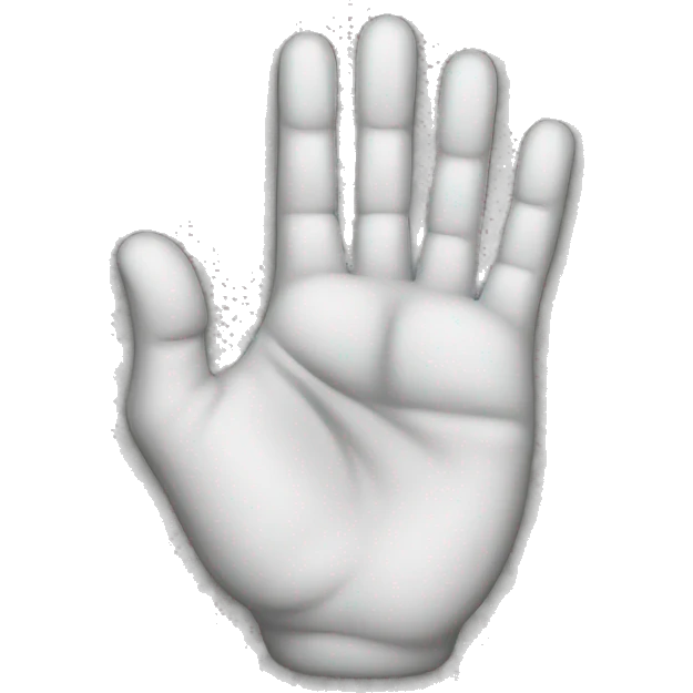 Hand with 3 fingers up emoji