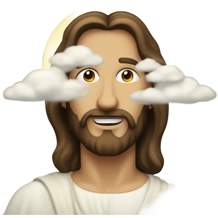 jesus on a cloud emoji
