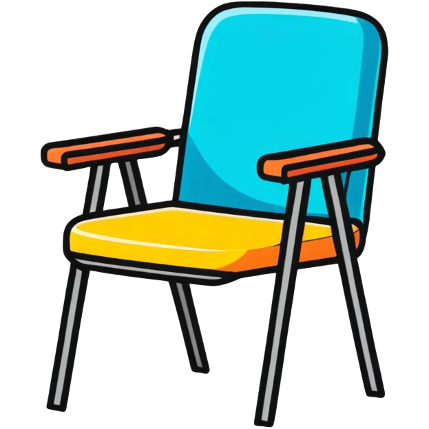 colorful chair, bright colors emoji