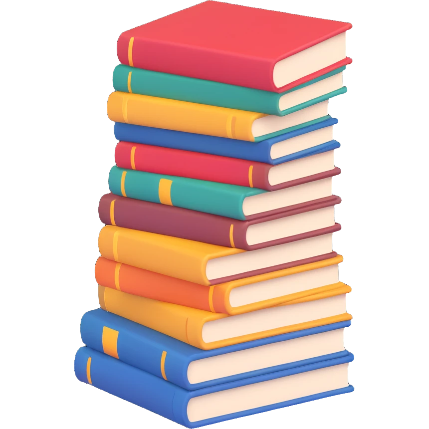 a huge pile of books emoji