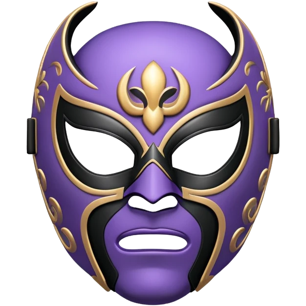 black and lavender luchador mask emoji