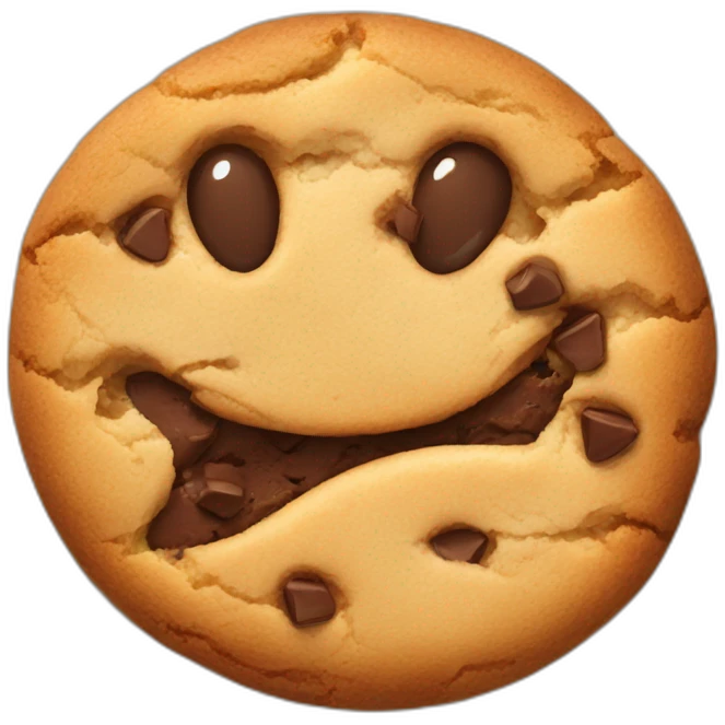 Cookie eating a cookie emoji
