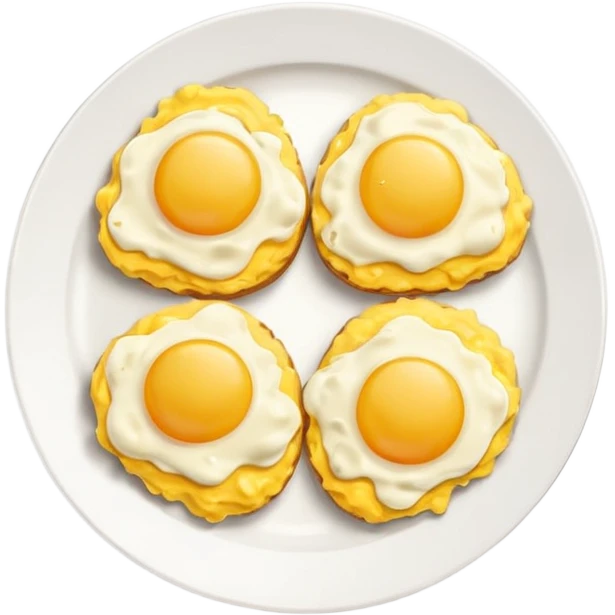 Scrambled eggs on a plate emoji