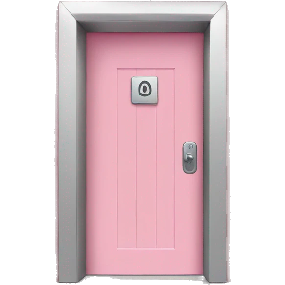 pink door to women's public restroom emoji