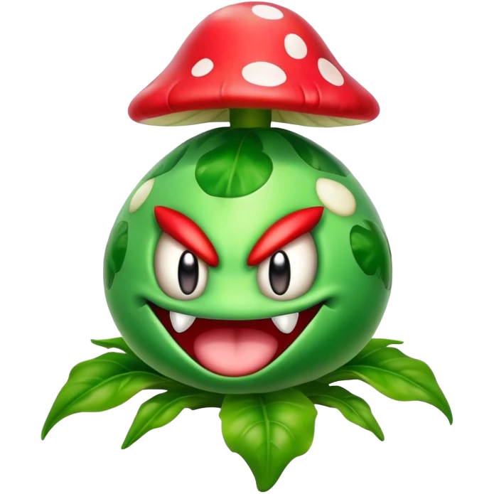 Piranha plant with feet emoji