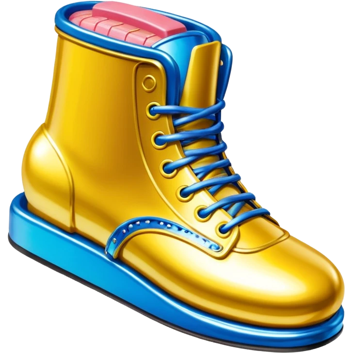 Jeff Koons style spam can shoe sculpture  emoji