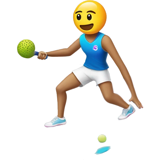 Pickleball player on a surfboard emoji