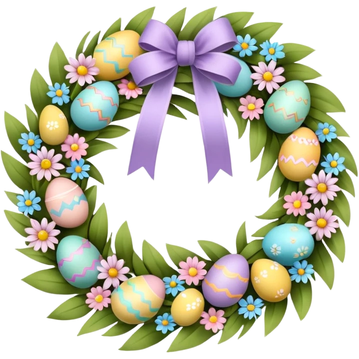 flower easter wreath emoji