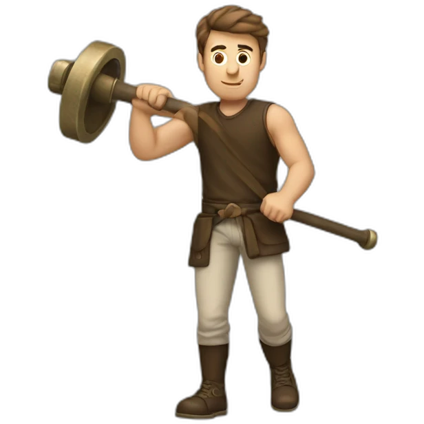 men with a macebell emoji