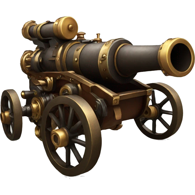single steampunk pirate artillery canon emoji