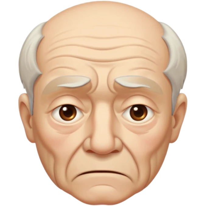 old man with Resentment - bitter indignation at having been treated unfairly emoji