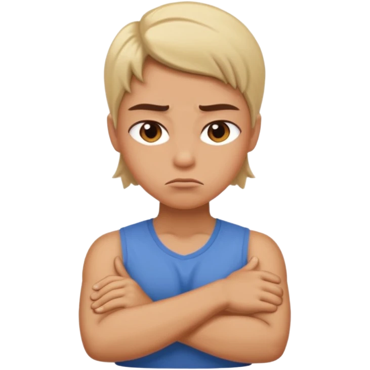 Pouting emoji arms crossed emoji
