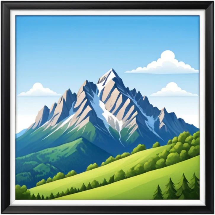 the mountain "Säntis" in St. Galler Rheintal, based on this picture > https://www.hoherkasten.ch/wp-content/uploads/2023/05/Slider_Hoher-Kasten_Sommer.jpg emoji