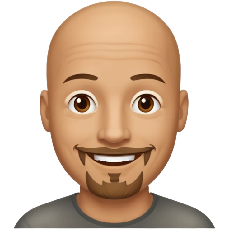 лысый мужчина с бородой-эспаньелкой emoji