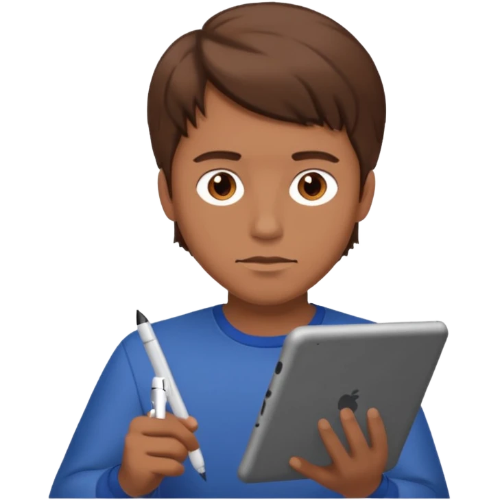 Man drawing on tablet emoji