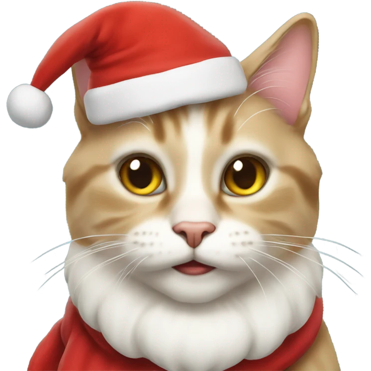 Cat santa claus emoji