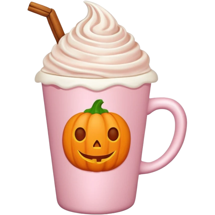 Soft pink pumpkin spice latte emoji