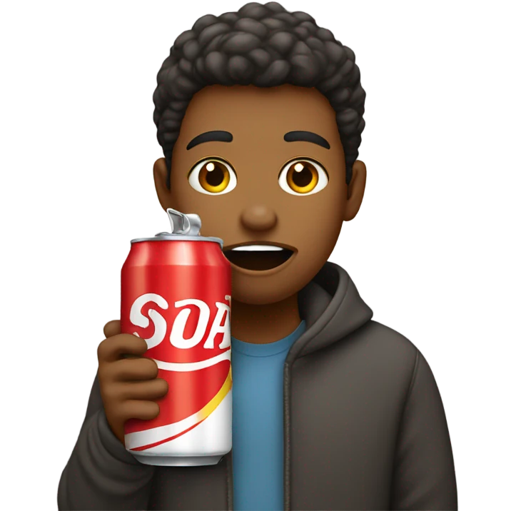 Somone drinking soda emoji