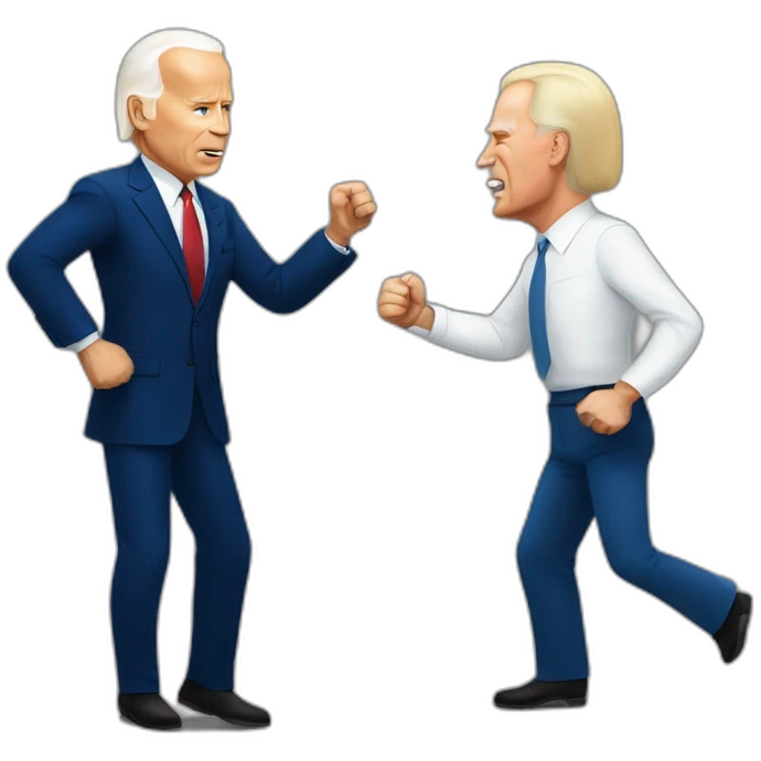 Joe biden fighting Vladimir Poutine emoji