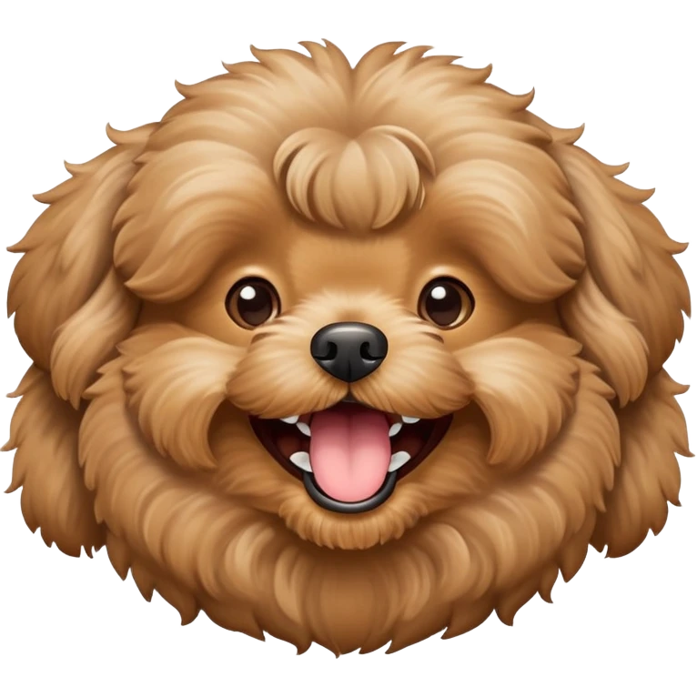 brown maltipoo laughing emoji