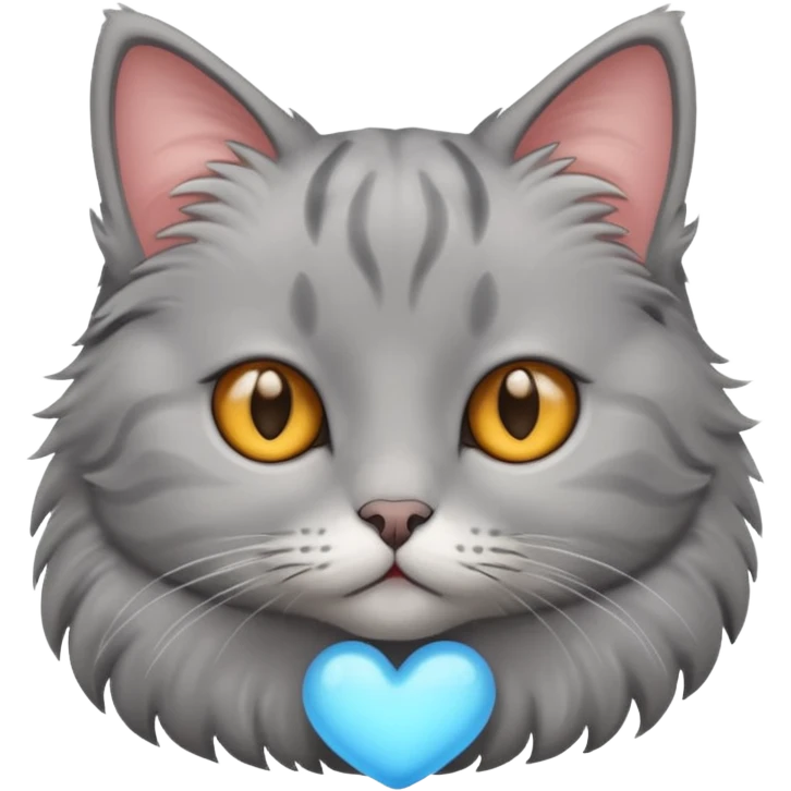 Cute cat grey emoji