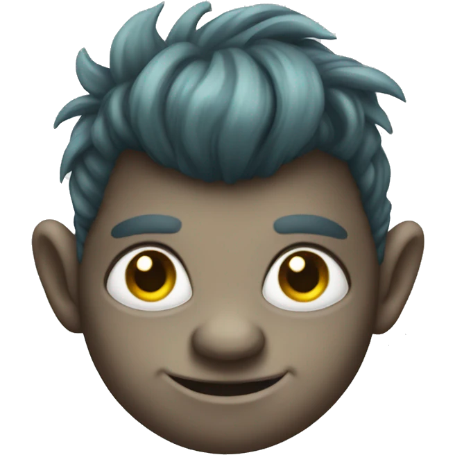 Troll with hair bow emoji