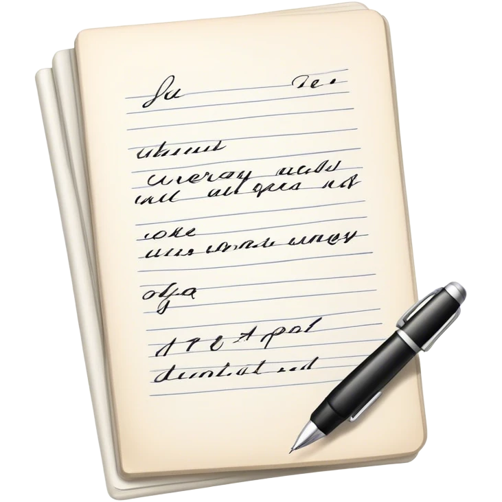 white document, uni notes emoji