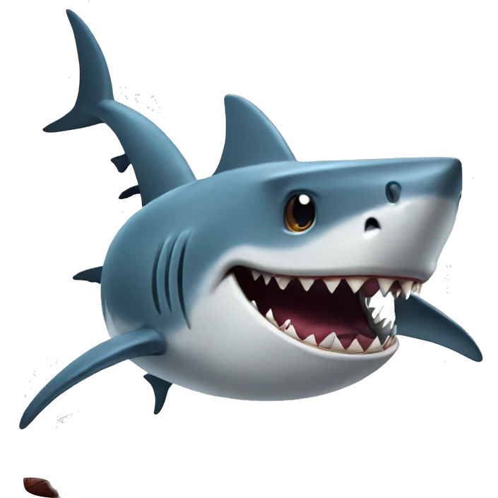 Shark playing football emoji