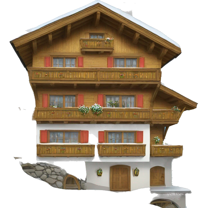 Swiss ski chalet emoji