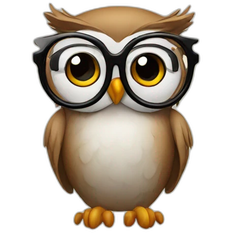 owl in glasses emoji