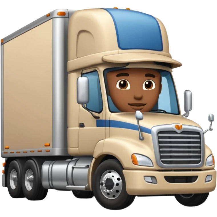 Kamyon şoförü Yarı Kamyonun Karikatür çizimi kamyon yan duracak soför yanında olacak emoji