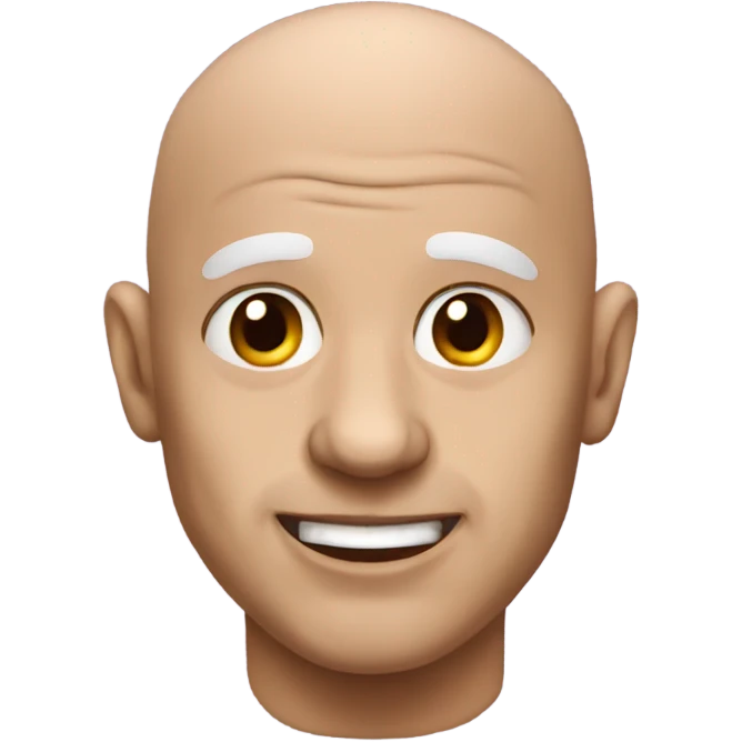 Bald man bat emoji
