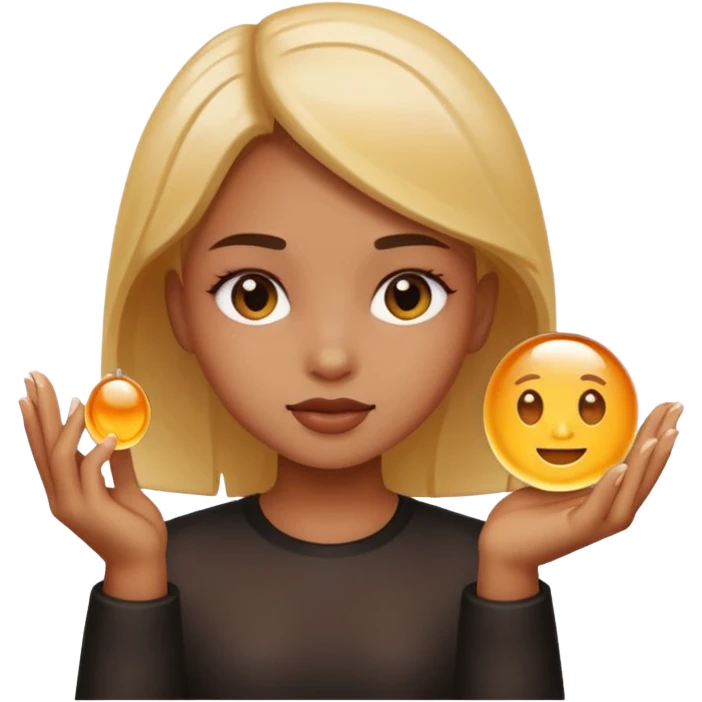 Girl with resin emoji
