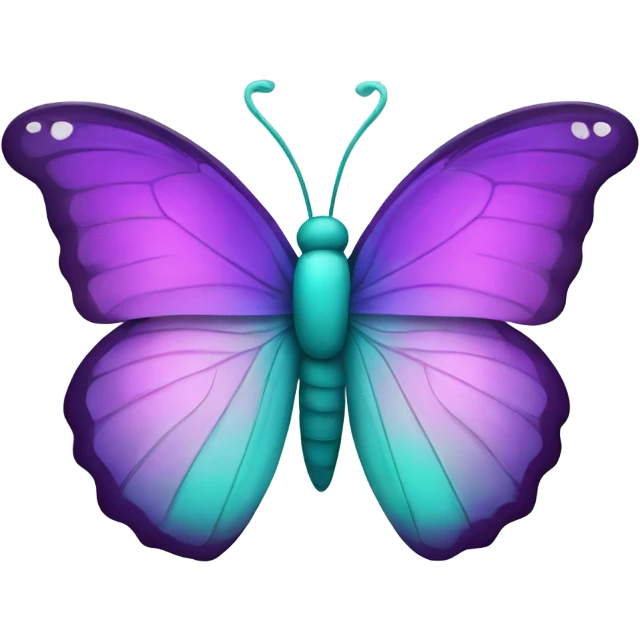 Large butterfly with turquoise and purple wings  emoji