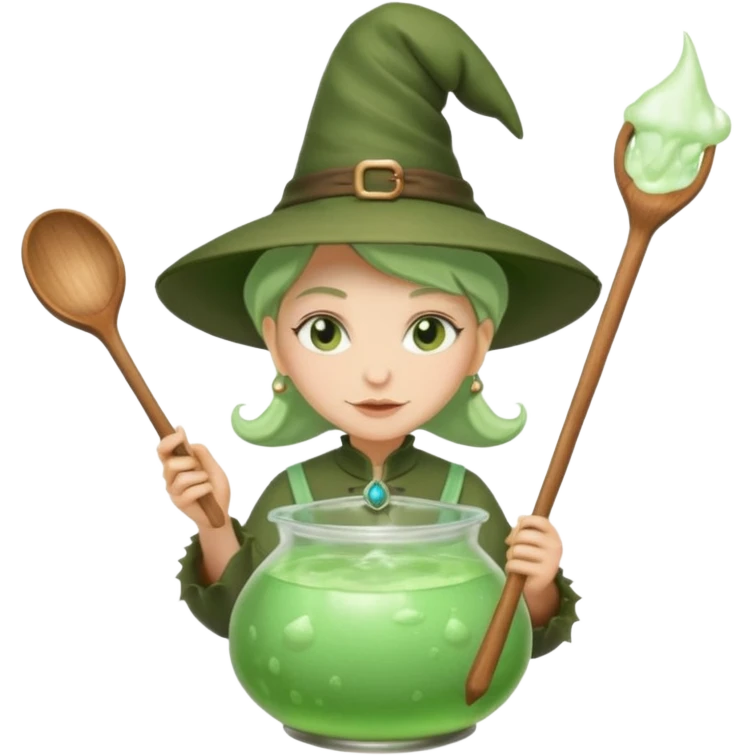 green witch cooking potion emoji
