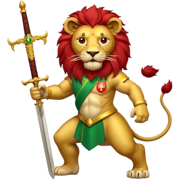 Lion and sun iran flag emoji