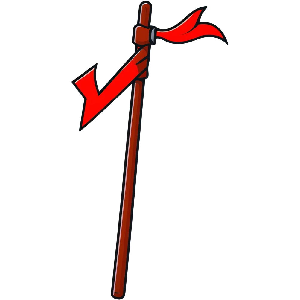 Revolutionary red banner with hammer and sickle symbol from 1918 Russian Civil War emoji