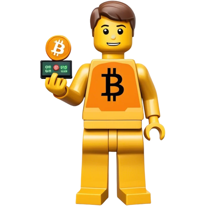 hackeur lego homme bitcoin emoji