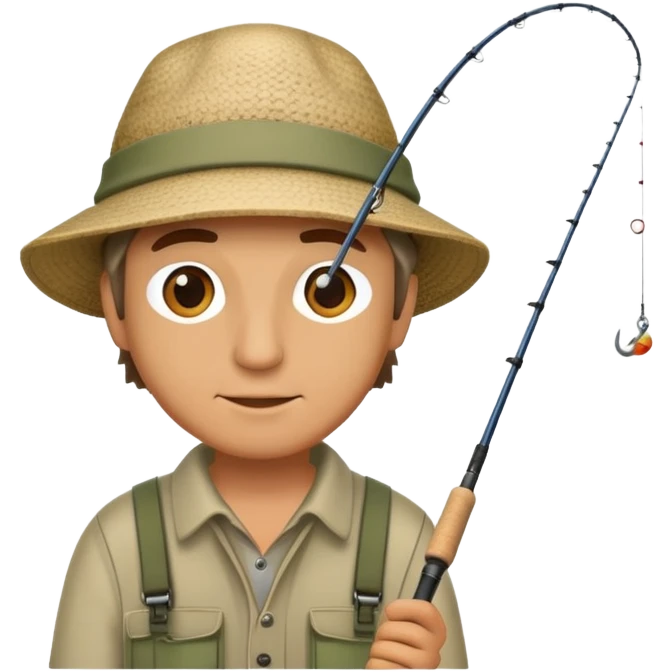 Man fishing emoji